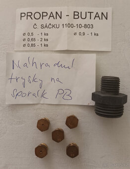 trysky na kamna PB + lahev helium - 2