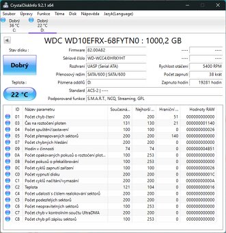 3,5" HDD NAS disk - Western Digital RED 1000GB / 1TB - 5400 - 2