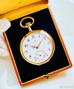 MIMOŘÁDNÉ PÁNSKÉ KAPESNÍ HODINKY OMEGA V ETUI- FUNKČNÍ - 2