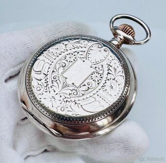 STŘÍBRNÉ TŘÍPLÁŠŤOVÉ KAPESNÍ HODINKY SYSTÉM GLASHÜTTE - 2