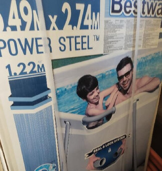 Bestway Bazén Power Steel 5,49 x 2,74 x 1,22 m set-nové - 2
