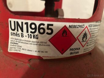 plynová láhev 10 kg na propan butan - 2