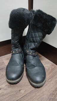 Dívčí zimní boty / kozačky s kožíškem vel. 38 - 2