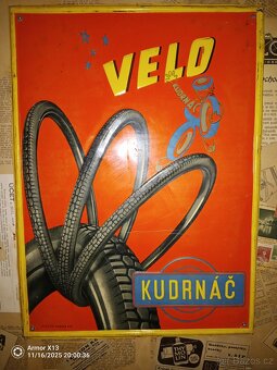 stará plechovka cedule VELO KUDRNÁČ - 2