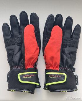 Rukavice LEKI Race slide S Jr black-red-yellow, vel.6 - 2