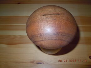 Kasička dřevěná - hříbek NOVÁ - 2