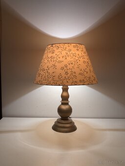 mosazná lampa lampička se stmívačem pěkné stínidlo - 2