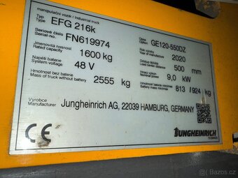 ✳️ Akce aku VZV Jungheinrich EFG 216k triplex r.v. 2020✳️ - 2