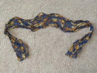 Nový dámský lehký šátek - motiv mořské plody, Indie, viskóza - 2