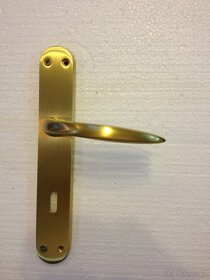 Dveřní klika / kování, zlatá mat, rozteč 72mm /23ks - 2
