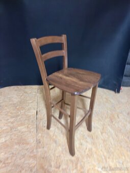 10x nová masivní barová židle dřevěná - 2