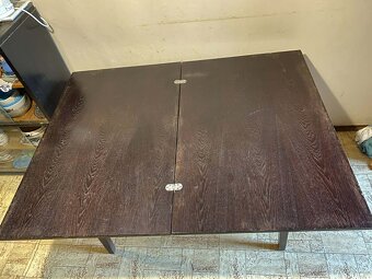 Masivní stůl hnědá rozkládací - 2