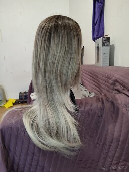 Nová ombré paruka s ofinkou a přirozeným odrostem - 2