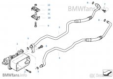 BMW X3 e83 automat- trubky chlazeni oleje v převodovce - 2