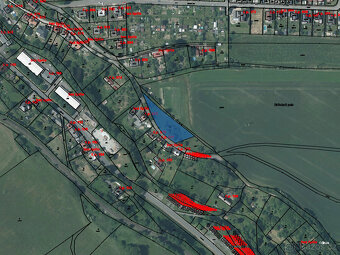 Prodej podílu 1/2 stavebního pozemku 1019 m2 v obci Vítkov, - 2