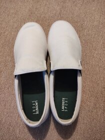 Pánské látkové polobotky Lacoste bílé vel. 45 - 2
