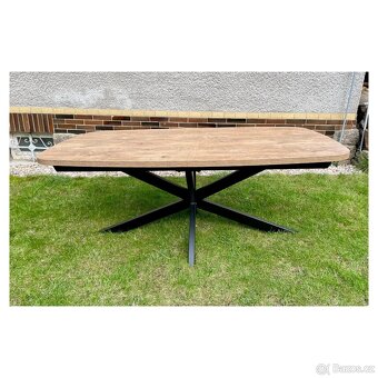Nerozkládací jídelní stůl – Pavarotti 240 cm – oválný design - 2