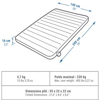 Kempingová nafukovací matrace Air Seconds Comfort - 2