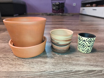 Sada 3 ks keramických květináčů - 2