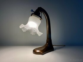 Stará secesní stolní lampa lampička, možná na zeď - 2