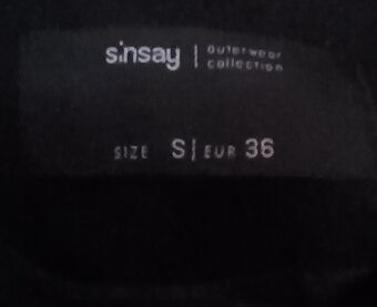 Sinsay dámská černá bunda velikost S - 2