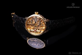 Starožítné skeletové 8-denní hodinky HEBDOMAS 1900 - 2