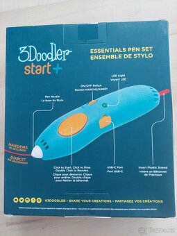 3Doodler 3D Pero Start+ a 72 náplní + 12 šablon-nové - 2