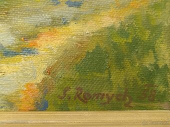 obraz S. Romych Staré Sedlo 1958, olej plátno 66x76 - 2