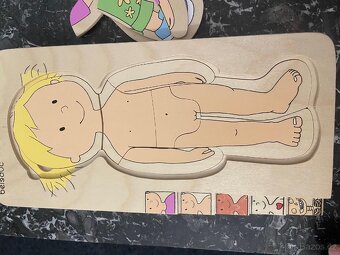 Dřevěná skládačka panenka Beleduc - 2