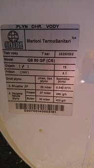 Plynový ohřívač vody Quadriga 75l - 2