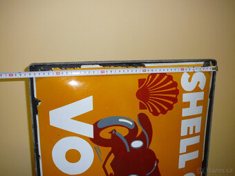 Starožitná smalt. rekl. cedule SHELL OIL VOLTOL. RARE - 2