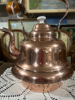 Starožitná velká měděná konvice - 2