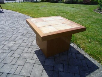 stůl konferenční, dub rustik, dlažba - 2