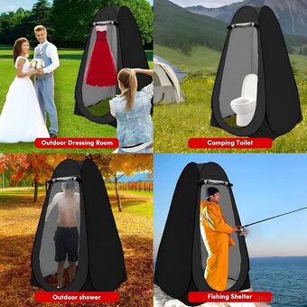 Přenosná pop-up převlékací kabinka, sprcha, toaleta - 2