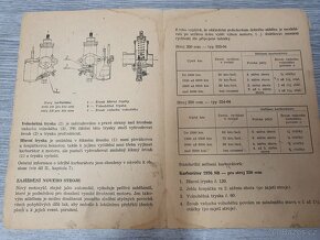 Jawa 250-350 doplněk návodu 1960 - 2