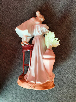 Porcelánová soška dámy s dítětem / špatný stav, přesto pěkné - 2