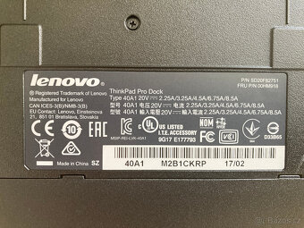 Thinkpad Pro Dock 40A1 + 90 Watt Charger + Keys - 2