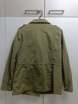 Dámská khaki bunda na zip, vel. M - 2