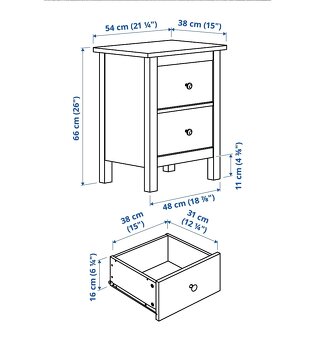 Noční stolek IKEA Hemnes - 2