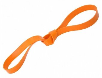 Posilovací guma na aerobic a fitness - střední zátěž oranžov - 2