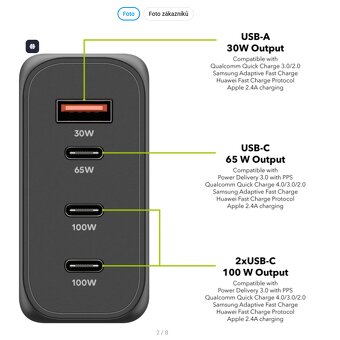 AlzaPower Fast Charge 100W (notebook, telefon, macbook) - 2