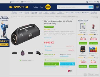 Přenosný reproduktor LG XBOOM XG9QBK - nový se zárukou - 2