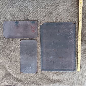 3 retro smaltované cedule - 2