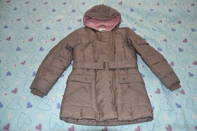 140 146 152 158 zimní bunda kabát s kožíškem - 2