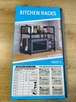 Nový kuchyňský organizér stojan nad mikrovlnku - 2