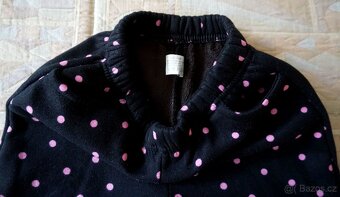 Dívčí zateplené legíny s puntíky vel.116/122 zn.WD - 2