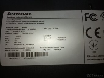 AiO Lenovo C260 (typ 1060) 19'' - 2