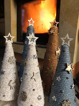 Velké macrame stromy 25,5cm - 2