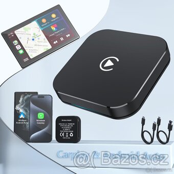 Bezdrátový adaptér CarPlay Android Auto adaptér 2024 - 2