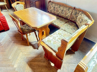 906 Rustikální rohový jídelní set - 2